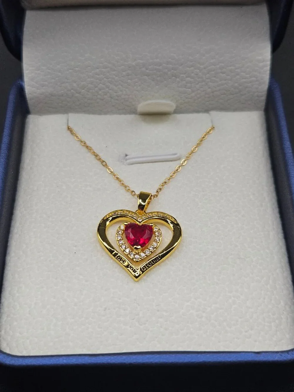 925 Gold Plated Double Heart 